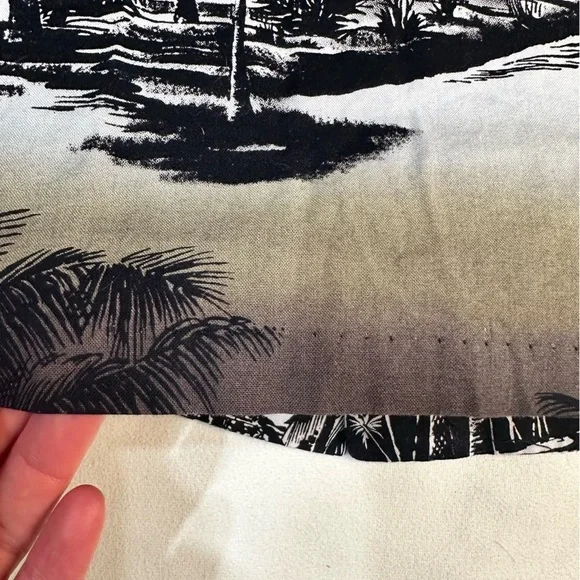 Vintage RJC Hawaiian Shirt Mens L Tropical Beach Scene Short Sleeve Sail Floral - Picture 12 of 12